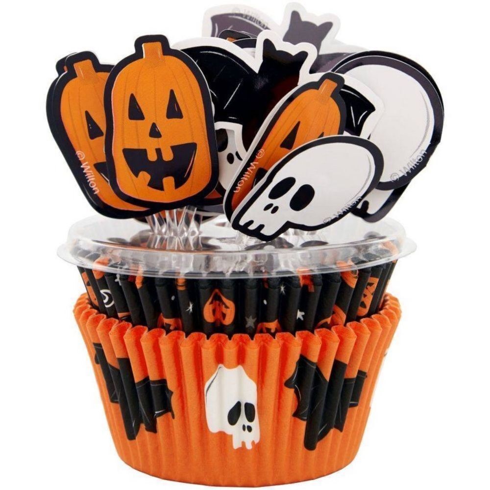 5Pk- Wilton Halloween Cupcake Kit-Ghost Pumpkin Bat